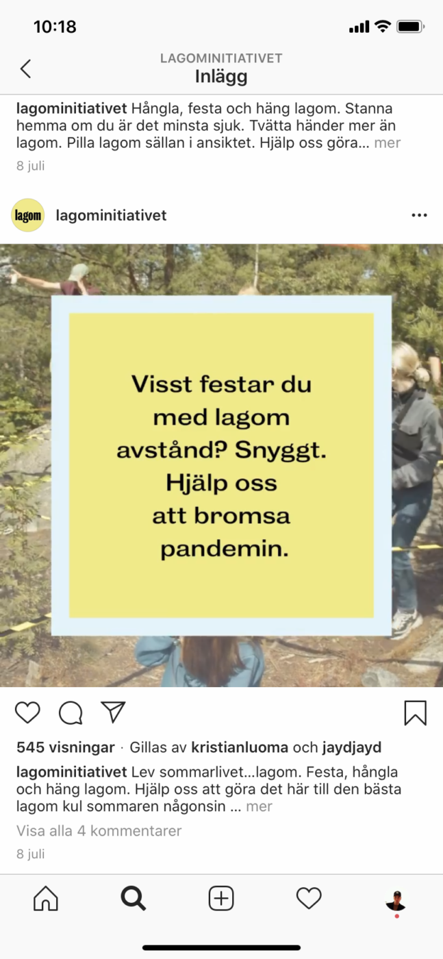 Festa Lagom - Facebook inlägg
